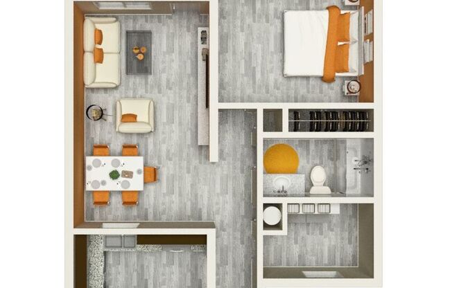 1 bed, 1 bath, 741 sqft, $1,304