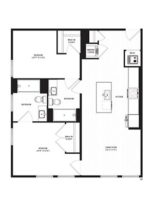 2 beds, 2 baths, 1,041 sqft, $2,085