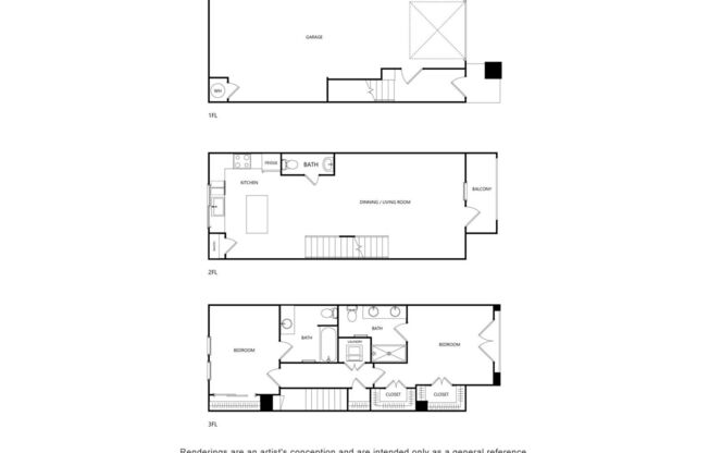 2 beds, 2.5 baths, 1,330 sqft, $2,491