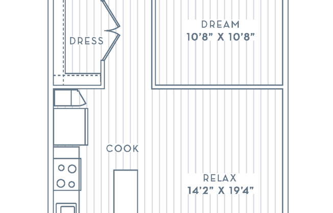 Studio, 1 bath, 647 sqft, $1,311