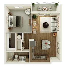 1 bed, 1 bath, 719 sqft, $1,250