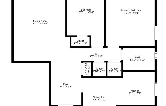 2 beds, 1 bath, $2,750, Unit 1-A