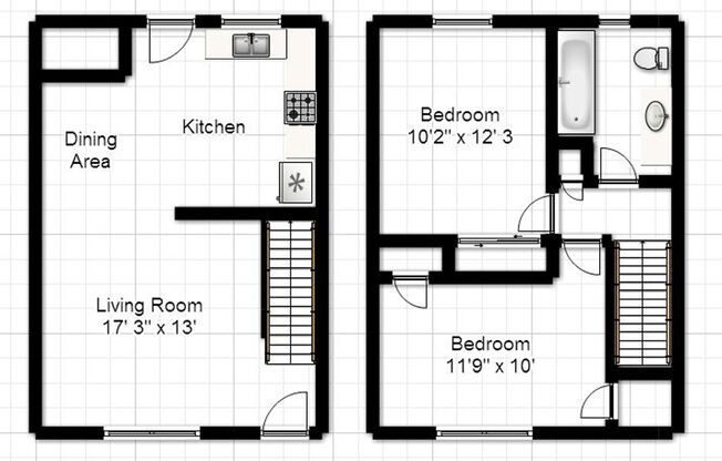 2 beds, 1 bath, 903 sqft, $1,240, Unit C-3