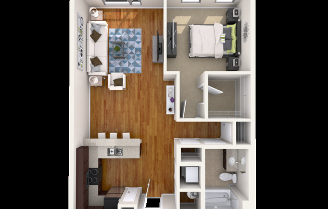 1 bed, 1 bath, 795 sqft, $1,599