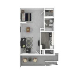 Studio, 1 bath, 558 sqft, $950