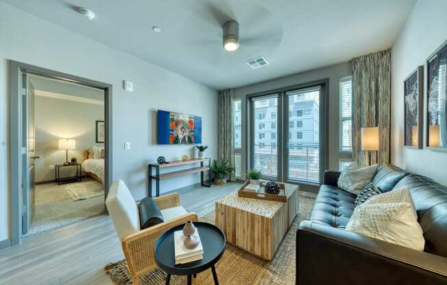 Living Room With Balcony at The Rey Downtown, Phoenix, 85003