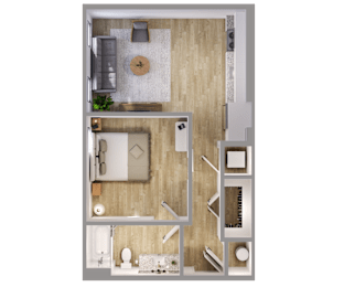 1 bed, 1 bath, 640 sqft, $1,505