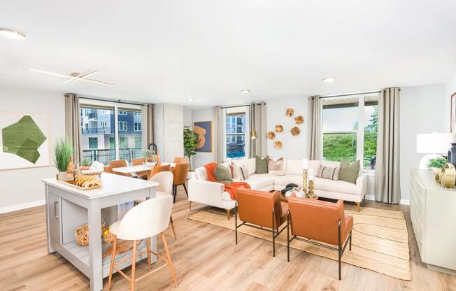 Oversized windows and open layouts fill your space with natural light.