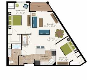 2 beds, 1 bath, 1,120 sqft, $1,704