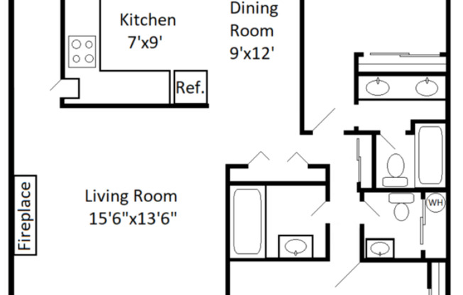 2 beds, 2 baths, 1,156 sqft, $2,011