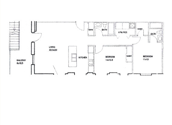 2 beds, 2 baths, 1,170 sqft, $2,858, Unit 204