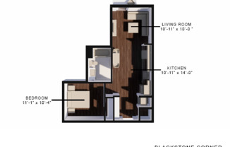 1 bed, 1 bath, 569 sqft, $1,195, Unit 324