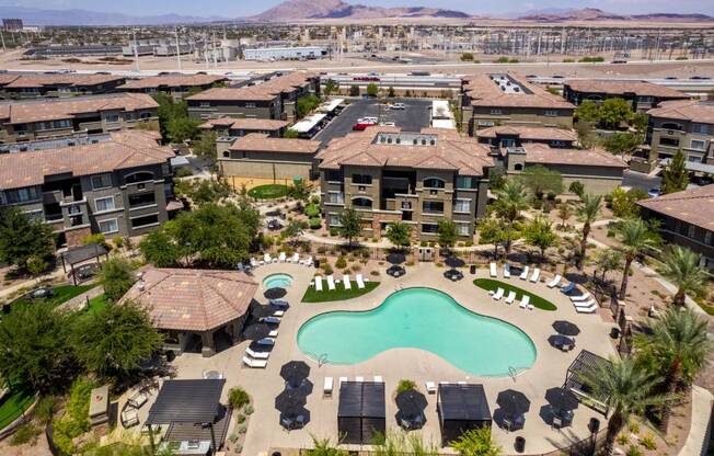 Pool aerial view