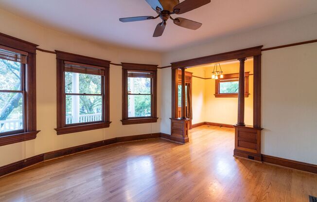 Beautiful 1902 Craftsman stunner with off street parking available now.