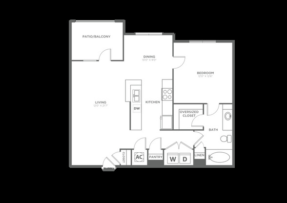 1 bed, 1 bath, 853 sqft, $1,715