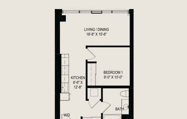 1 bed, 1 bath, 590 sqft, $2,475, Unit 417