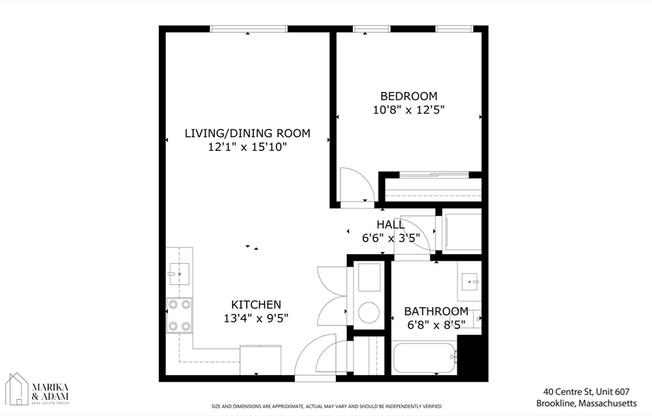 1 bed, 1 bath, 640 sqft, $3,400, Unit 205