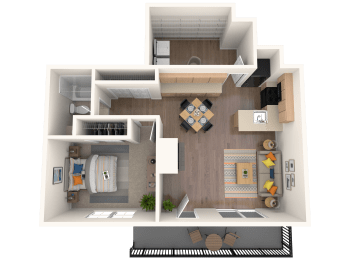 1 bed, 1 bath, 700 sqft, $2,872