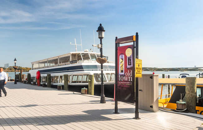Hop onto the Old Town Alexandria water taxi.