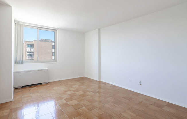 Bedroom with Parquet Flooring