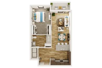 1 bed, 1 bath, 767 sqft, $1,377
