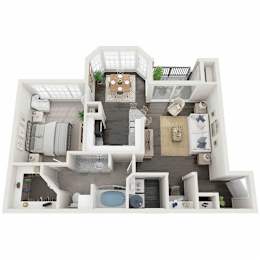 1 bed, 1 bath, 823 sqft, $1,288