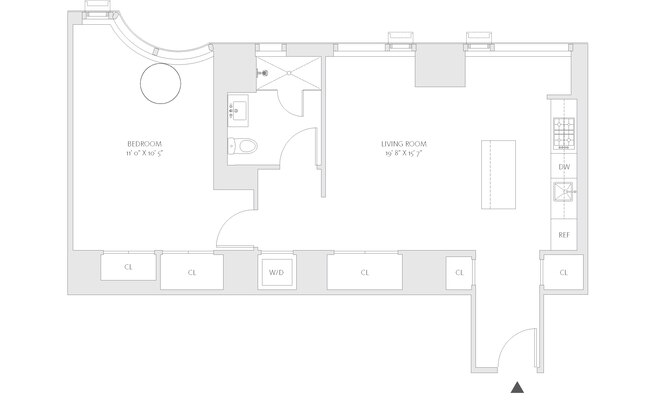 1 bed, 1 bath, 861 sqft, $6,500, Unit 14A