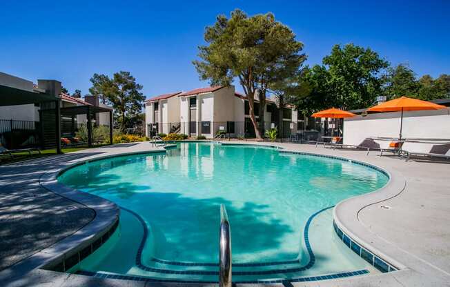 our apartments have a large resort style pool