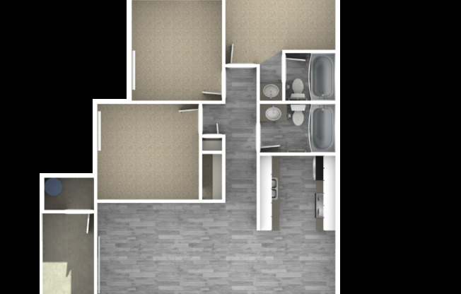 3 beds, 2 baths, 1,000 sqft, $2,500