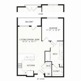 1 bed, 1 bath, 662 sqft, $1,650