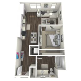 Studio, 1 bath, 622 sqft, $2,498