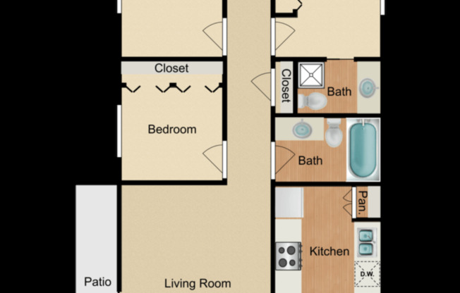 3 beds, 2 baths, 1,125 sqft, $3,350, Unit 82