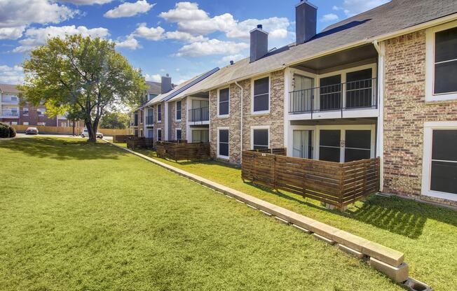 a large lawn in front of a house