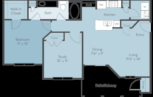 2 beds, 1 bath, 954 sqft, $1,117