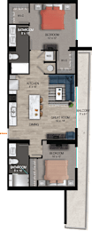 2 beds, 2 baths, 1,103 sqft, $2,991