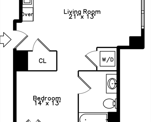 1 bed, 1 bath, 572 sqft, $3,699, Unit 5L
