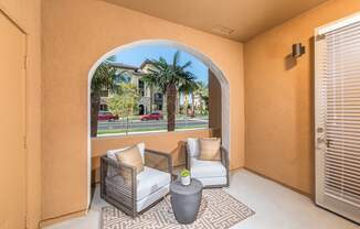 Outdoor Model Patio at Andorra Apartments