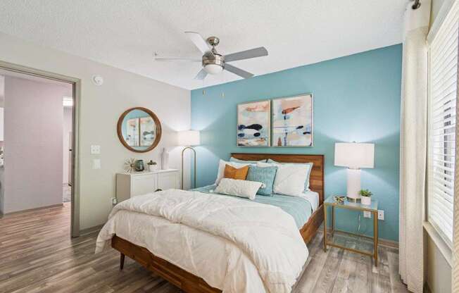 Model bedroom at Mirage on Kernan Apartments in Jacksonville, FL