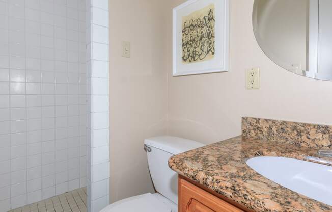 Standard unit bathroom  at 444 Park Apartments, Ohio