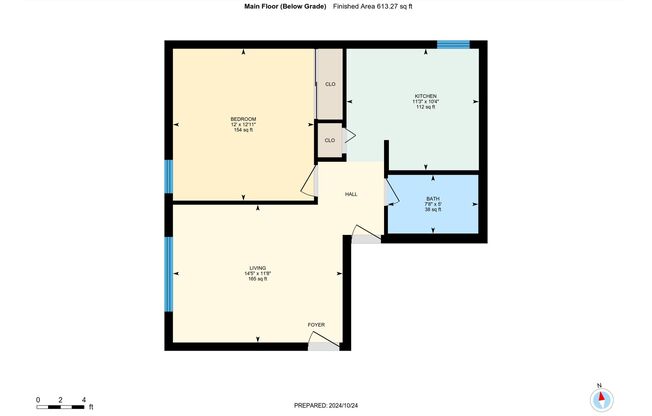 1 bed, 1 bath, 700 sqft, $1,850, Unit A103