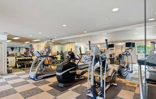 Fitness Center cardio equipment  at Sugarloaf Crossing Apartments, Lawrenceville GA 30046