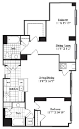 2 beds, 2 baths, 1,231 sqft, $2,782