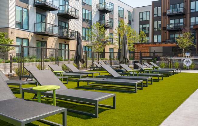 Seating by the pool