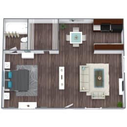 Studio, 1 bath, 419 sqft, $1,004