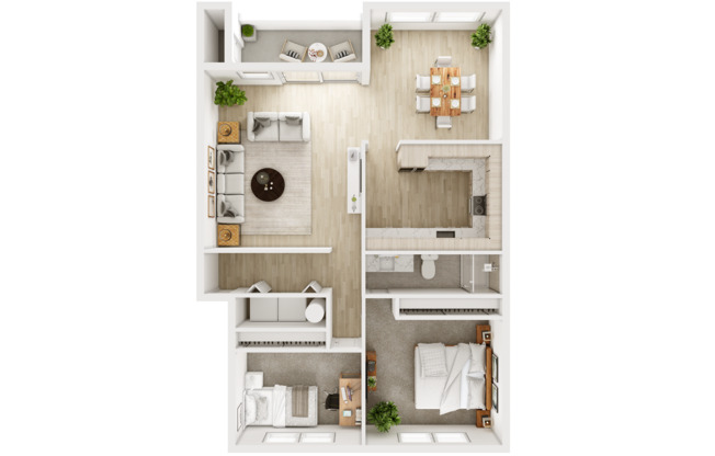 2 beds, 1 bath, $1,495, Unit 5124-202