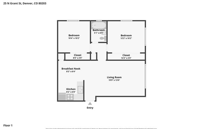 2 beds, 1 bath, 700 sqft, $1,395, Unit 201