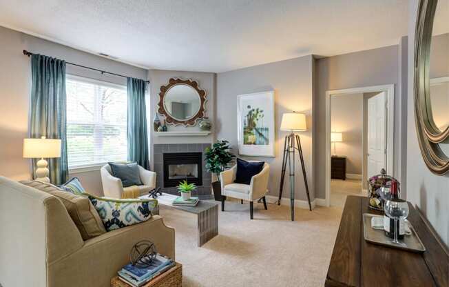 Elegant Living Room | Apartments for rent in Salem, MA | Hawthorne Commons