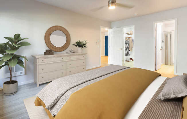 Bedroom with Hard Surface Flooring