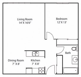 1 bed, 1 bath, 750 sqft, $1,291