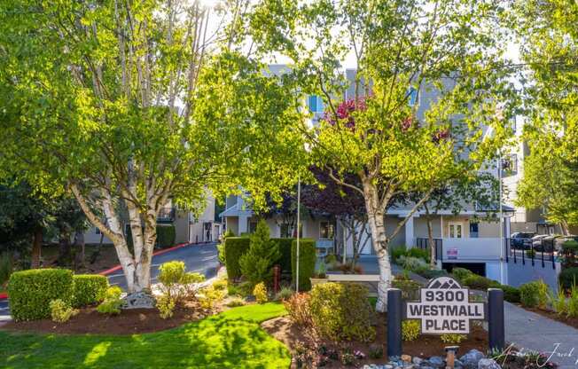 Property Signage at West Mall Place Apartment Homes, Everett, WA, 98208